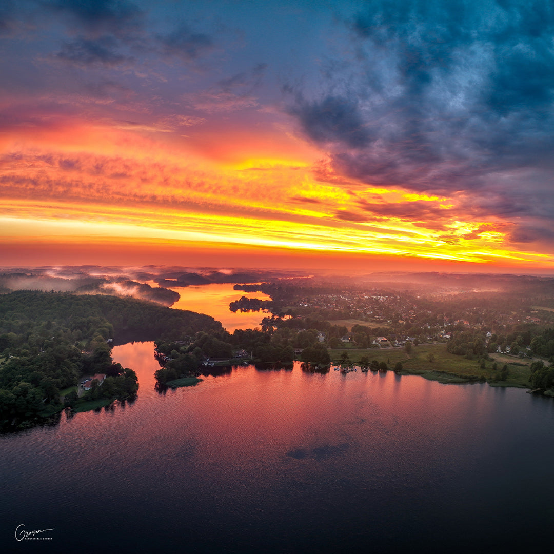 #811 Solnedgang over Silkeborgsøerne